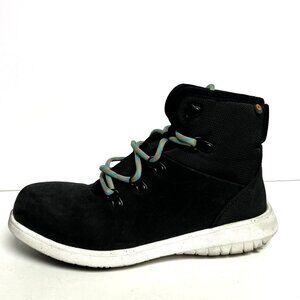 Bogs Womens Cypress Lace Comp Toe Boot Black Size 6.5 M